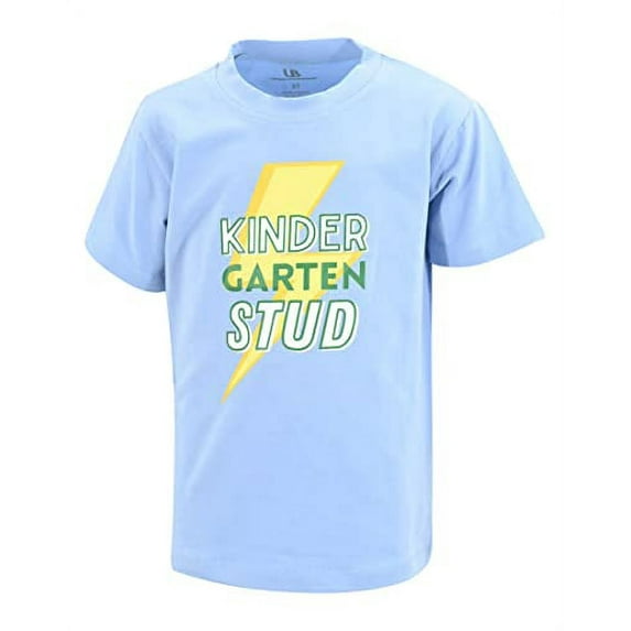 Unique Baby Boys Kindergarten Stud Back To School T Shirt (7Y, Blue)
