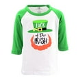 thumbnail image 1 of Unique Baby Boys St Patricks Luck Of The Irish Raglan Shirt (3Y, Green), 1 of 5