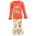 thumbnail image 1 of Unique Baby Girls 2 Piece Loves Christmas Ruffle Legging Set Outfit (7Y, Red), 1 of 5