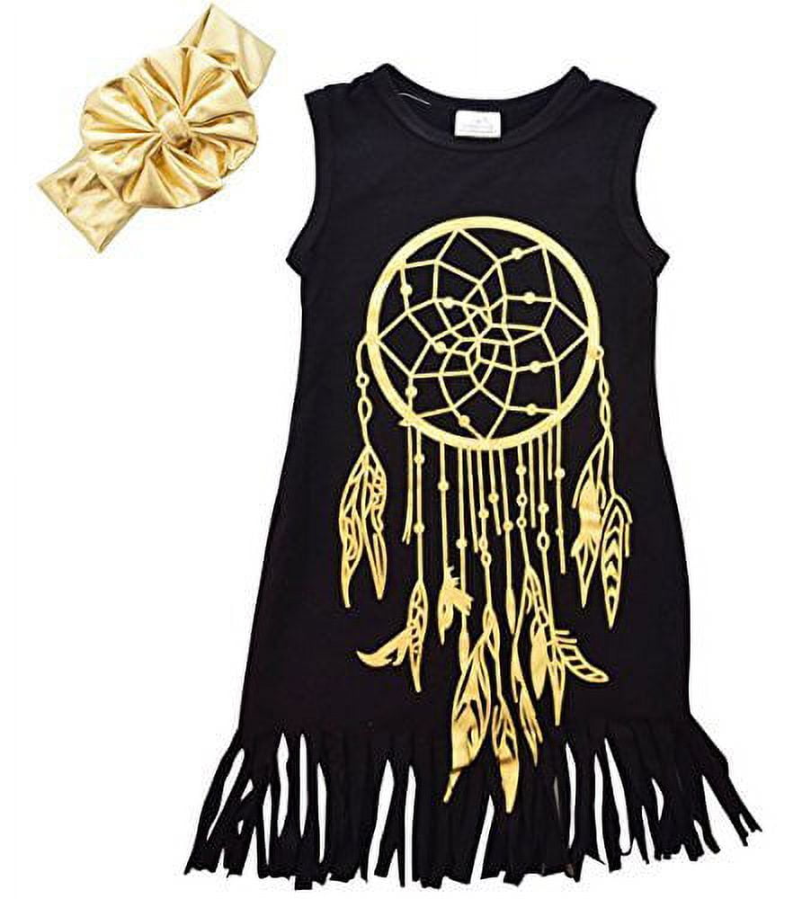 Unique Baby Girls 2 Piece Sleeveless Dreamcatcher Dress with Matching
