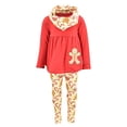 thumbnail image 1 of Unique Baby Girls 3 Piece Christmas Gingerbread Legging Set Outfit (4Y, Red), 1 of 5