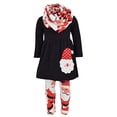 thumbnail image 1 of Unique Baby Girls 3 Piece Christmas Santa Claus Legging Set (3T) Red, 1 of 5