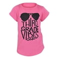 thumbnail image 1 of Unique Baby Girls 3rd Grade Vibes Only Back to School T Shirt (9, Pink), 1 of 4