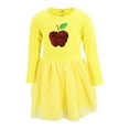 thumbnail image 1 of Unique Baby Girls Bright Sequin Back To School Tutu Dress (4Y, Yellow), 1 of 4
