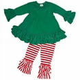 thumbnail image 1 of Unique Baby Girls Christmas Elf 2 Piece Winter Outfit (9, Green), 1 of 4