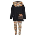 thumbnail image 1 of Unique Baby Girls Gobble Till You Wobble 3pc Thanksgiving Pant Set (5, Black), 1 of 5