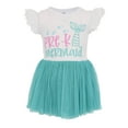 thumbnail image 1 of Unique Baby Girls PreK Preschool Mermaid Back To School Ruffle Tutu Dress (18m), 1 of 6