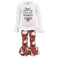 thumbnail image 1 of Unique Baby Girls Santas Favorite Christmas Outfit Ruffle Set (9Y, Red), 1 of 5