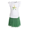 thumbnail image 1 of Unique Baby Girls St. Patrick's Day Lucky Unicorn Tutu Skirt Outfit (12), 1 of 5