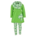 thumbnail image 1 of Unique Baby Girls St Patrick's Day Repeating Clovers Legging Set (2T/XS, Green), 1 of 5