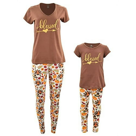 Unique Baby Womens Mommy And Me Thanksgiving Legging Set (Lar, White)