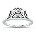 thumbnail image 1 of Unique Bali Style Henna Sun Ring .925 Sterling Silver Band Jewelry Female Male Unisex Size 9, 1 of 4