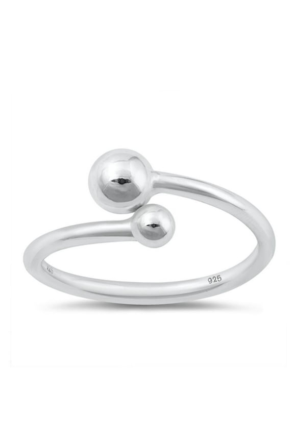 Unique Ball End Spoon Ring 925 Sterling Silver High Polished Band Jewelry Female Male Unisex Size 9