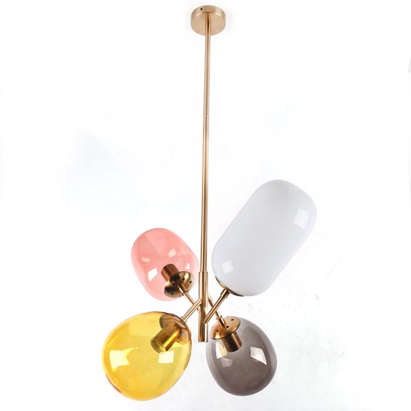 Unique Balloon Shape Pendant Light, Glass Lampshade, Modern Design for Living Room, Bedroom, Indoor Use, E27 Bulbs (Not Included)