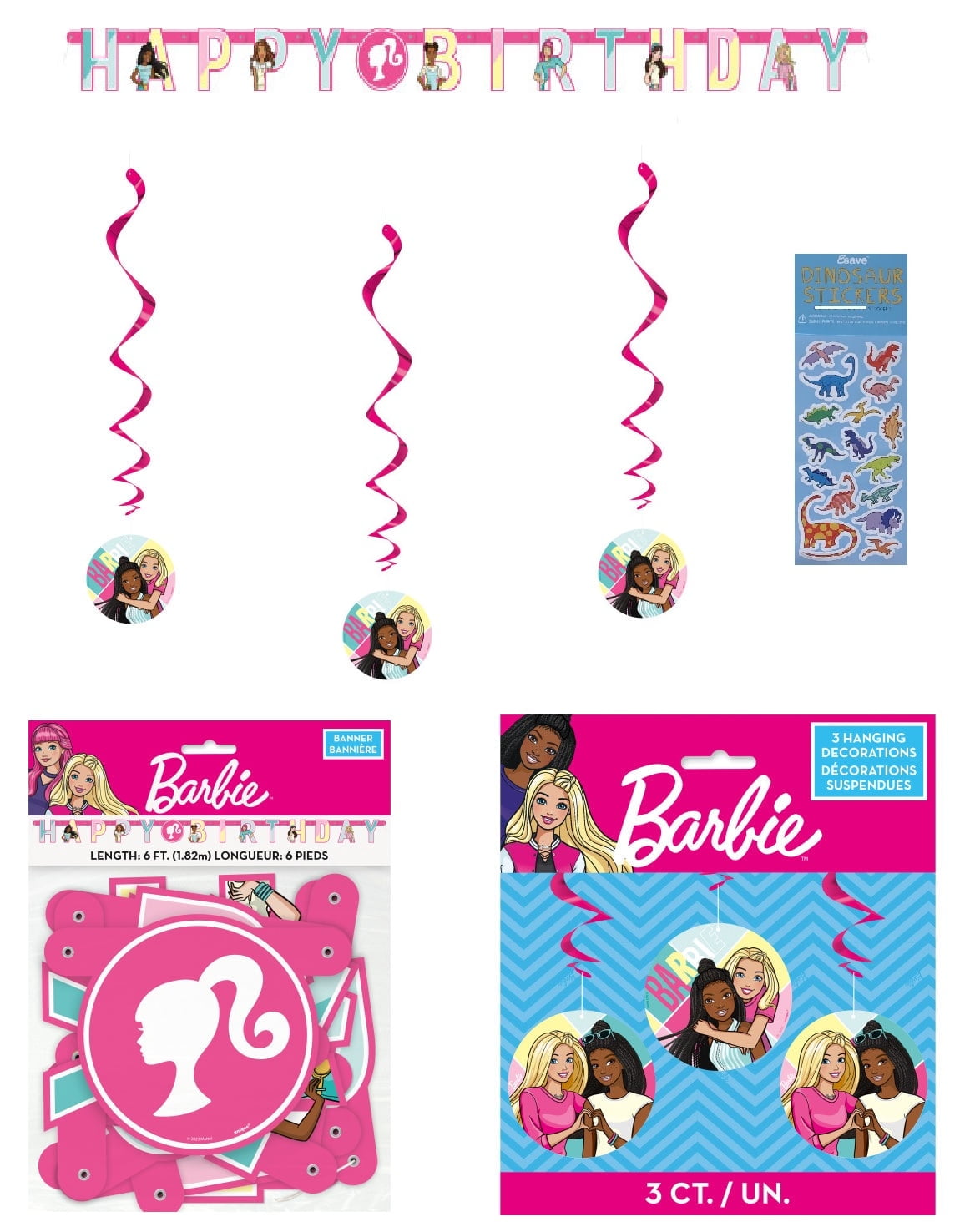 Unique Barbie Birthday Party Decoration Kit Set