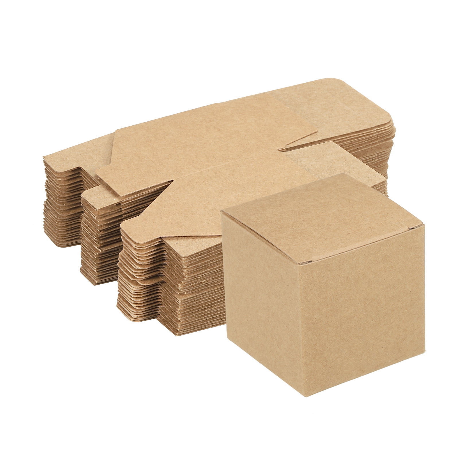 Unique Bargain Paper Recycled Gift Corrugated Paper Box Brown 2.4"x 2.4"x 2.4"