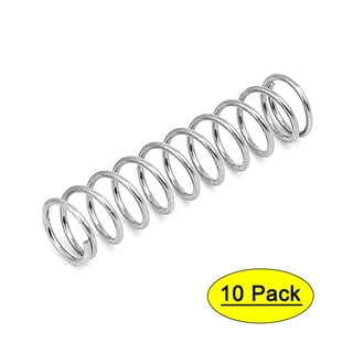 Uxcell 304 Stainless Steel Compression Springs - 0.5mm X 6mm X 25mm, 10pcs Silver Tone