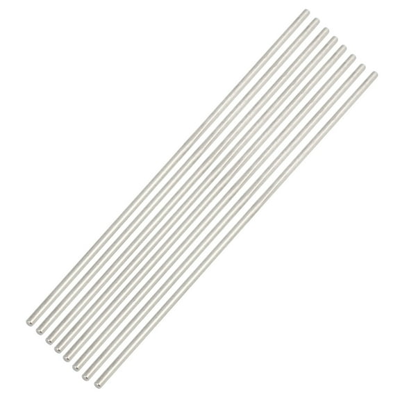 Unique Bargains 0.08" x 4.72" DIY Stainless Steel Silver Tone Straight Round Rod Bar 8pcs