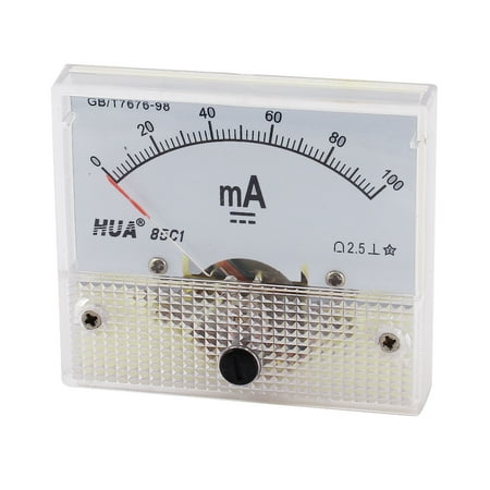 Unique Bargains 0-100mA Current Measurement Tool Panel Analog Meter Amperemeter Class 2.5