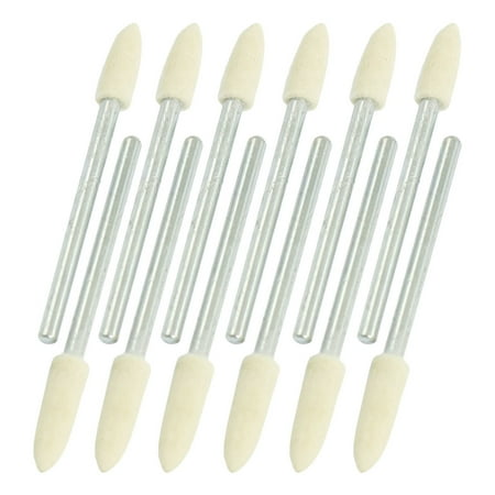Unique Bargains 0.12" Shank 0.16" Polishing Buffing Tool Conical Mounted Felt 12Pcs