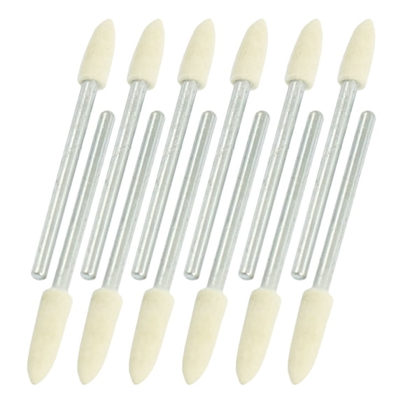 Unique Bargains 0.12" Shank 0.16" Polishing Buffing Tool Conical Mounted Felt 12Pcs
