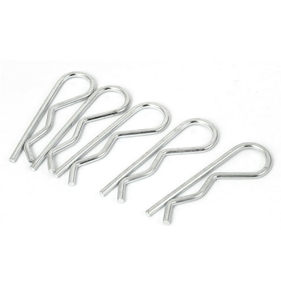 Unique Bargains 0.12" Thickness R-Clip Spring Cotter Tractor Pins 2.6" Length 5 Pcs