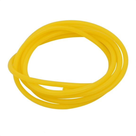Unique Bargains 0.12" x 0.2" High Temp Resistant Silicone Rubber Tube Hose Pipe Yellow 2 Meter/6.56ft Long