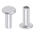 thumbnail image 1 of Unique Bargains 0.12" x 0.31" Flat Head Semi-Tubular Rivets Aluminum Silver Tone 200 Pcs, 1 of 3
