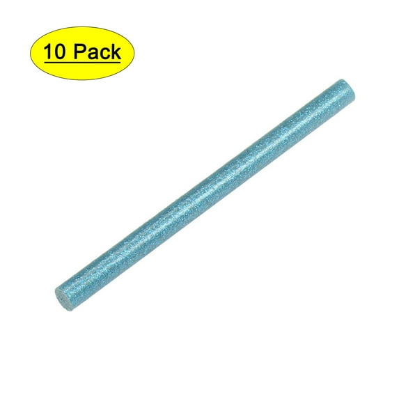 Unique Bargains 0.27' x 4' Blue Glitter Mini Hot Glue Sticks for Glue Gun 10 Pack