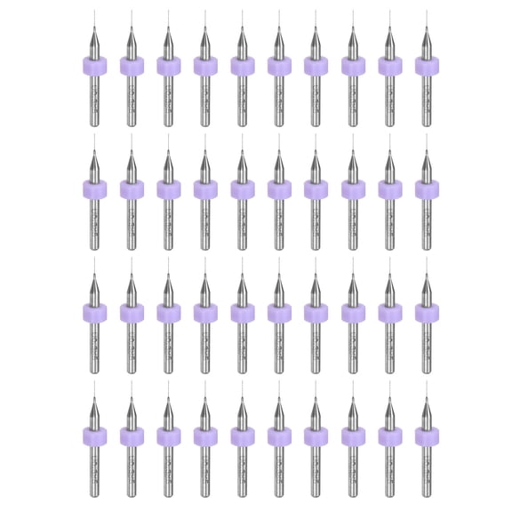 Unique Bargains 0.3mm Tungsten Carbide Rotary Tool CNC Engraving Print Circuit Board Micro PCB Drill Bits 40 Pcs