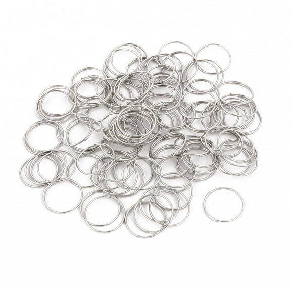 Unique Bargains 0.43" Outer Diameter Chandelier Connector Steel Ring Oring Silver Tone 100pcs