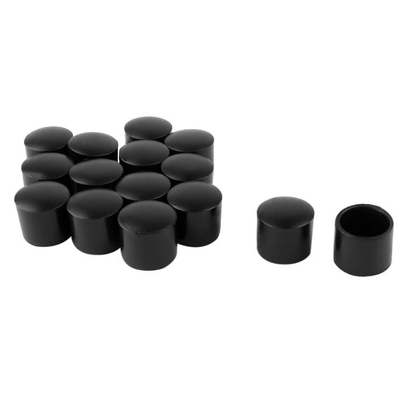 Unique Bargains 0.51' Inner Dia Leg Caps Tips Cup Feet Covers Black 15pcs