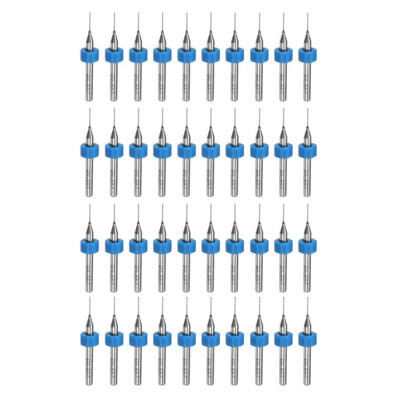 Unique Bargains 0.5mm Tungsten Carbide Rotary Tool CNC Engraving Print Circuit Board Micro PCB Drill Bits 40 Pcs