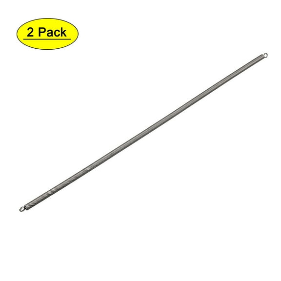 Unique Bargains 0.7mmx5mmx300mm Spring Steel Extension Tension Springs Black 2Pcs