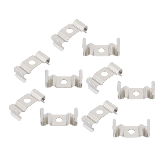 Unique Bargains 0.86" T4 Tube Lamp Socket Lampholder Bracket Clip Stainless Steel Silver Tone 10pcs