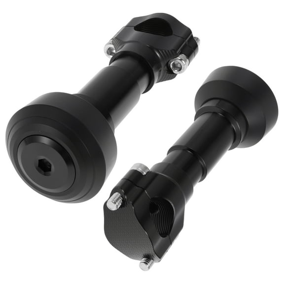 Unique Bargains 0.87"-1.1" Motorcycle Slider Frame Aluminum Alloy Plastic Wheel Fairing Protection Crash Pad Protector Guard 2.39" 6.69" 2 Pcs screw Black 2 Set