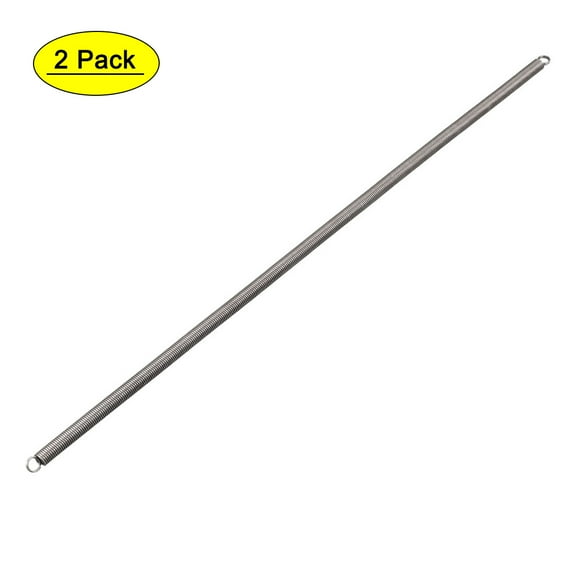 Unique Bargains 0.8mmx6mmx300mm Spring Steel Extension Tension Springs Black 2Pcs