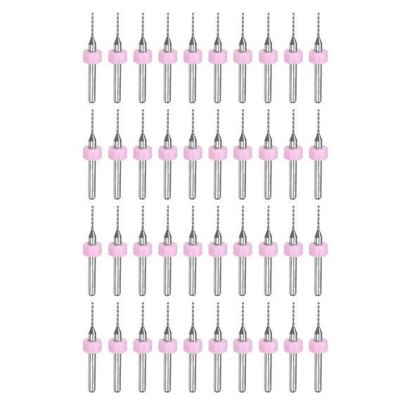 Unique Bargains 0.9mm Tungsten Carbide Rotary Tool CNC Engraving Print Circuit Board Micro PCB Drill Bits 40 Pcs