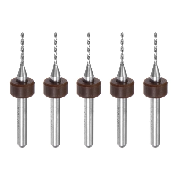Unique Bargains 1.05mm Tungsten Carbide Rotary CNC Engraving Print Circuit Board PCB Drill Bits 1/8 Inch Shank 5 Pcs