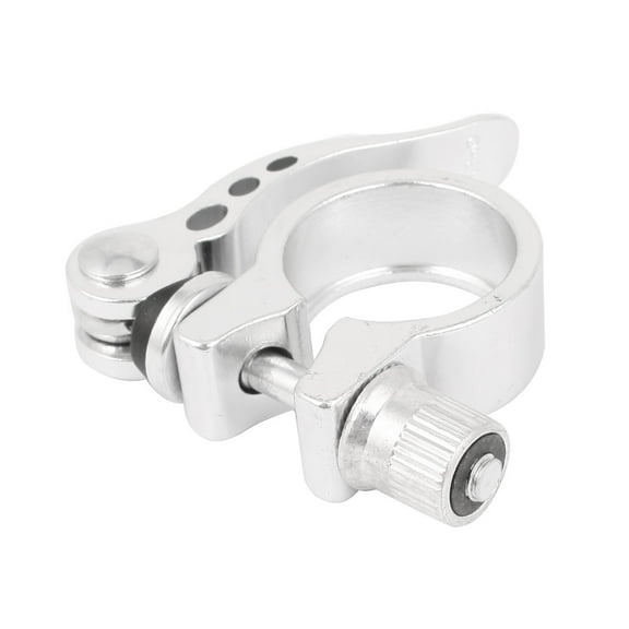 Unique Bargains 1.1" Dia Mountain Bike Saddle Mount Bracket Seatpost Quick Clip Silver Tone