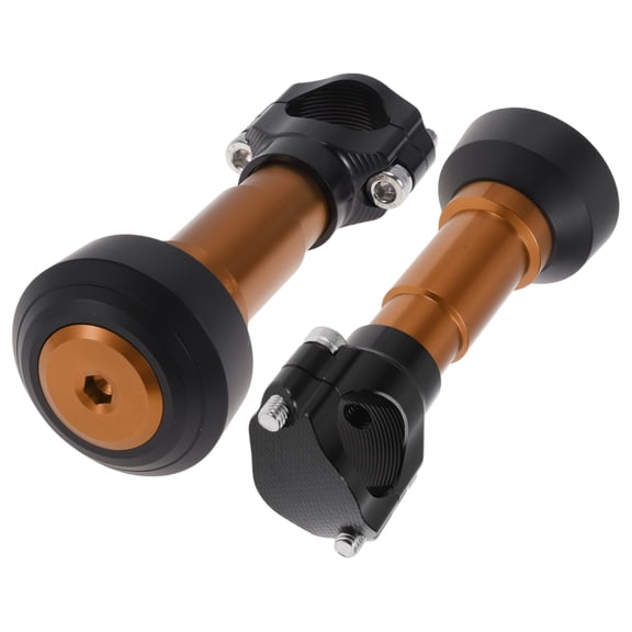 Unique Bargains 1.18"-1.3" Motorcycle Slider Frame Aluminum Alloy Plastic Wheel Fairing Protection Crash Pad Protector Guard 2.48" 6.73" Orange 2 Pcs