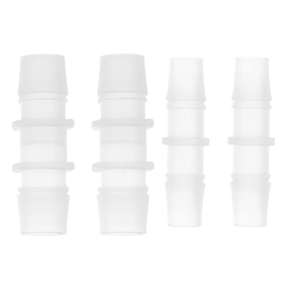 Unique Bargains 1/2" 3/8" 4 Pcs 2 Sizes of Plastic Hose Barb Fitting Assortment PP Clear 1 Set