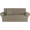thumbnail image 1 of Unique Bargains Solid 1/2/3 Seater Sofa Cover Stretch Couch Slipcover Beige Sofa, 1 of 8