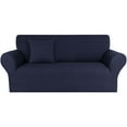 thumbnail image 1 of Unique Bargains Solid 1/2/3 Seater Sofa Cover Stretch Couch Slipcover Navy, 1 of 8