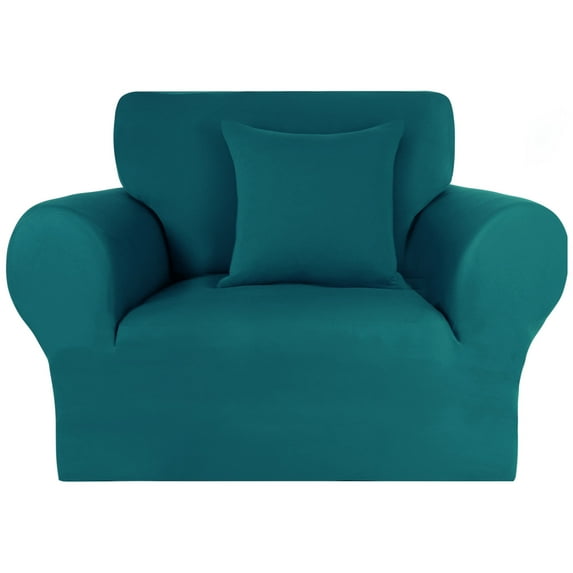 Unique Bargains Solid 1/2/3 Seater Sofa Cover Stretch Couch Slipcover Peacock Blue Armchair