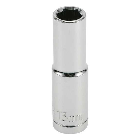 Unique Bargains 1/2 Inch Drive Impact Socket 13mm 6 Point Chrome Vanadium Steel 1 Pcs 80mm