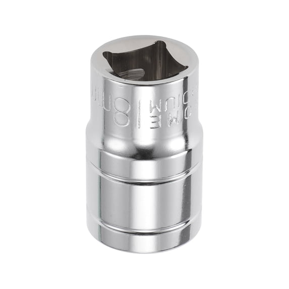 Unique Bargains 1/2 Inch Drive Impact Socket 18mm 6 Point Chrome Vanadium Steel 1 Pcs 38mm