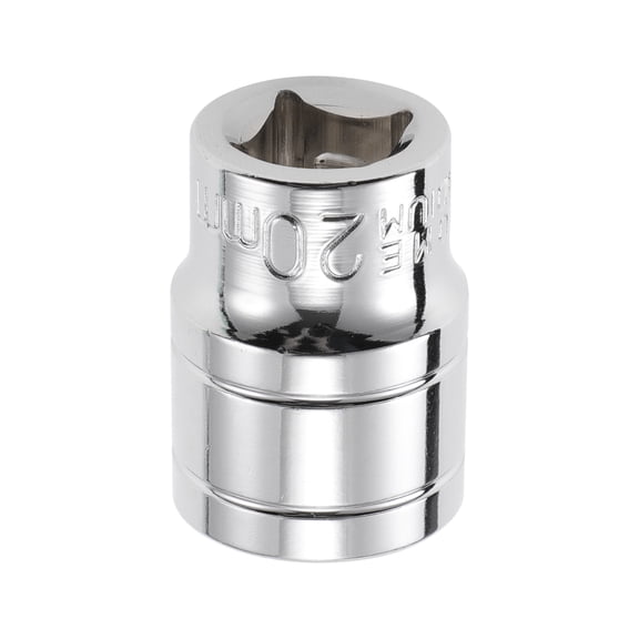 Unique Bargains 1/2 Inch Drive Impact Socket 20mm 6 Point Chrome Vanadium Steel 1 Pcs 38mm
