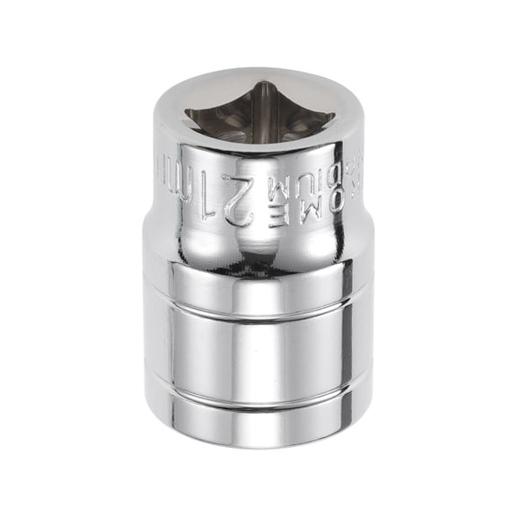 Unique Bargains 1/2 Inch Drive Impact Socket 21mm 6 Point Chrome Vanadium Steel 1 Pcs 38mm