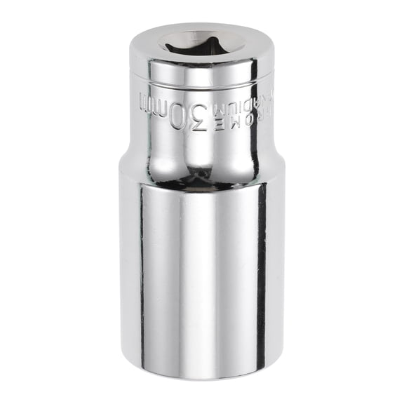 Unique Bargains 1/2 Inch Drive Impact Socket 30mm 6 Point Chrome Vanadium Steel 1 Pcs 80mm